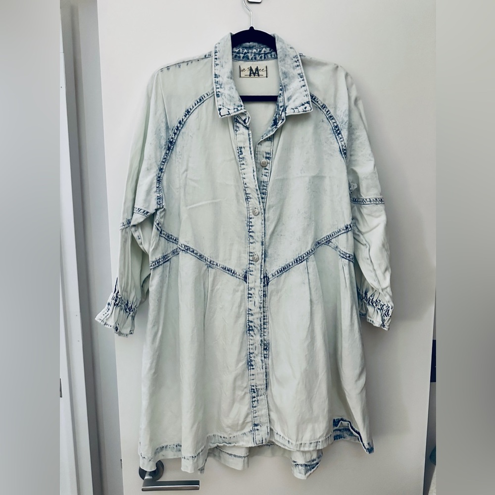 Free People Hannah Denim Mini Dress | SZ M